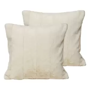 Image of Paoletti Empress Twin Pack Polyester Filled Cushions Cream 45 x 45cm