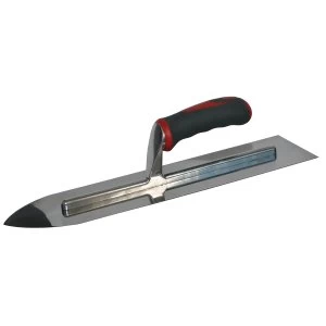 Image of Faithfull Flooring Trowel Stainless Steel Soft Grip Handle - 16 x 4"
