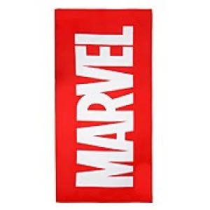 Image of Marvel Logo Microfiber Beach Towel - Red
