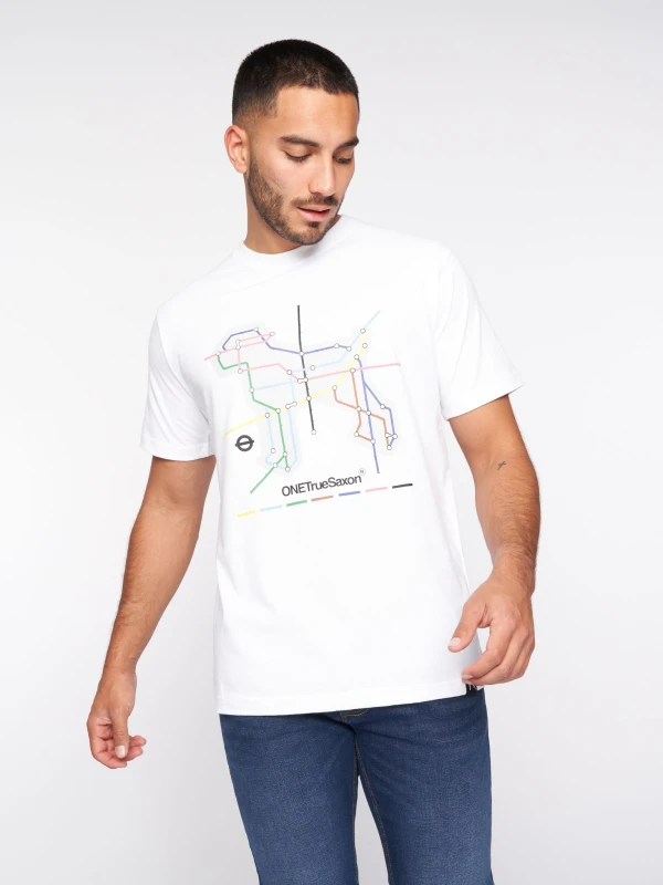 Image of One True Saxon Station T-Shirt - White White S
