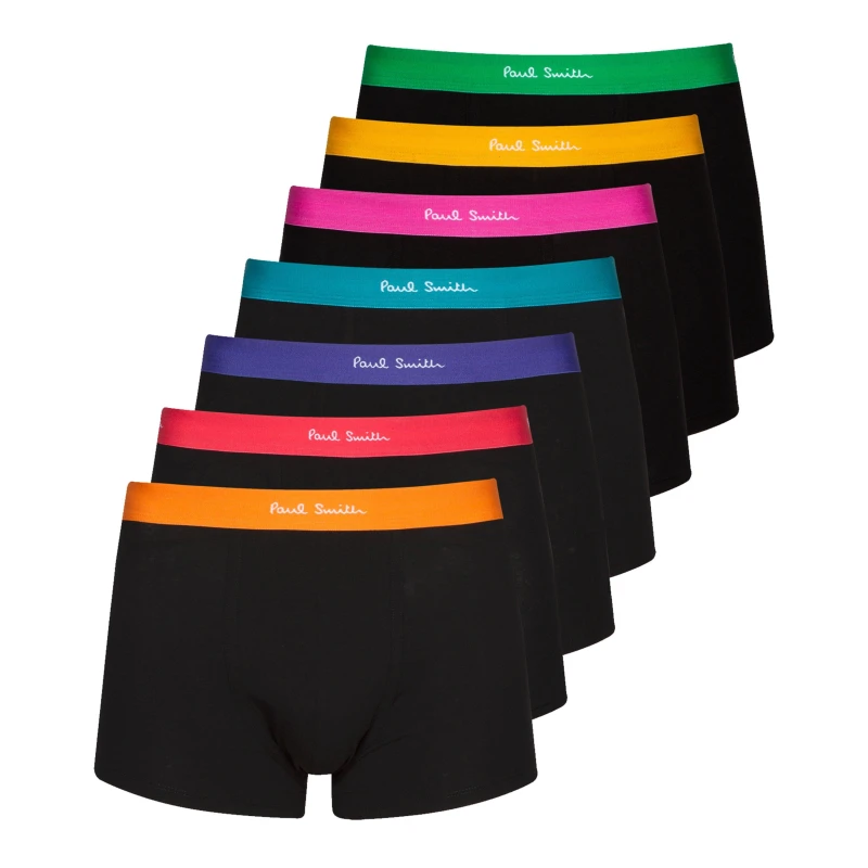 Image of Paul Smith Mens 7 Pack Boxer Briefs Black 79 male Medium
