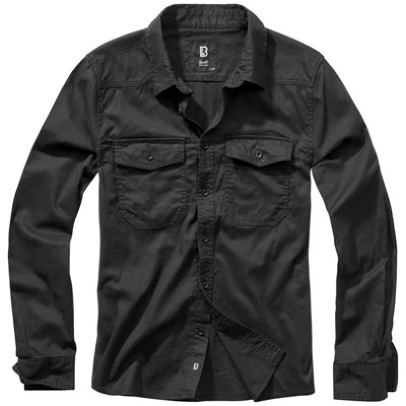 Image of Brandit Flannel Shirt Flanel Shirt Black S Men