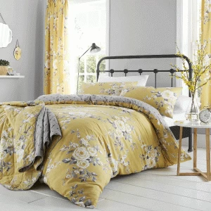 Image of Catherine Lansfield Canterbury Bedspread Double - Ochre