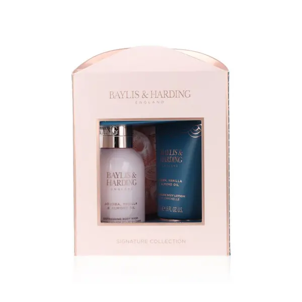 Image of Baylis And Harding Jojoba Vanilla & Almond Oil Bath and Body Set Baylis And Harding - 120ml