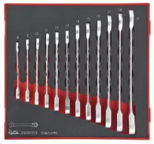 Image of Teng Tools TED6512RS 12 Piece EVA Ratchet Spanner Set 8 -19mm
