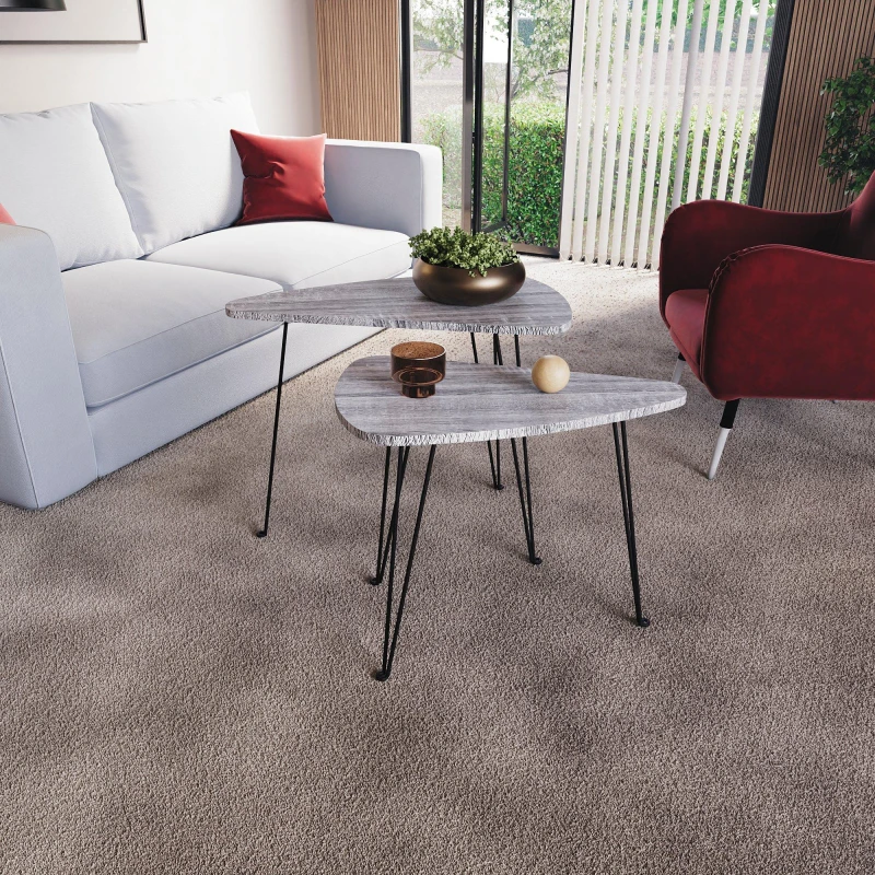 Image of Lassic Vida Designs Brooklyn Nest of 2 Oval Tables Grey unisex Set of 2