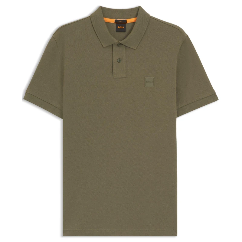 Image of Boss Mens HBO Passenger Premium Design Polo Shirt Open Green male 2XL