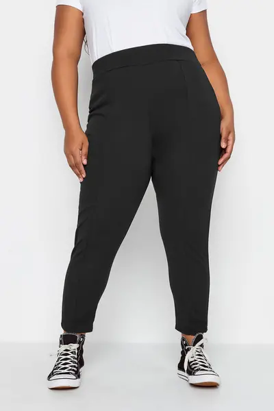 Image of Yours Tapered Trousers Black