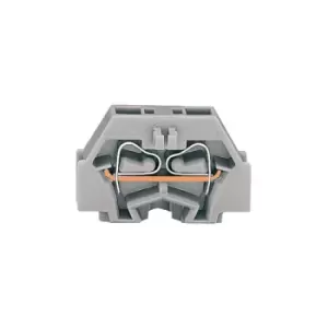 Image of WAGO 260-301 2 Conductor 18A Through Terminal Block Fixing Flange Grey