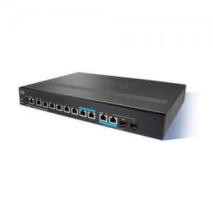 Image of Cisco Small Business SG350-8PD Managed L2/L3 Gigabit Ethernet (10/100/1000) Power over Ethernet (PoE) 1U Black