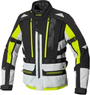 Image of Spidi H2Out Allroad Motorcycle Textile Jacket, black-grey-yellow, Size L, black-grey-yellow, Size L