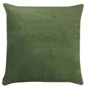 Image of Tanda Velvet Cushion Eucalyptus/Teal, Eucalyptus/Teal / 50 x 50cm / Polyester Filled