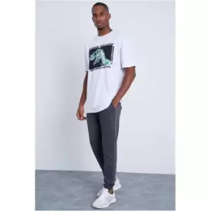 Image of I Saw It First Charcoal Knitted Pintuck Skinny Joggers - Grey