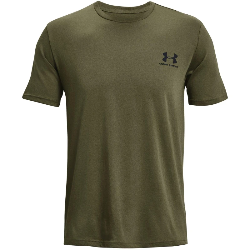Image of Under Armour Armour UA Left Chest Logo Short Sleeve Mens - Green Green 2XL