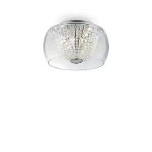 Image of Audi 6 Light Small Ceiling Flush Light Chrome, G9