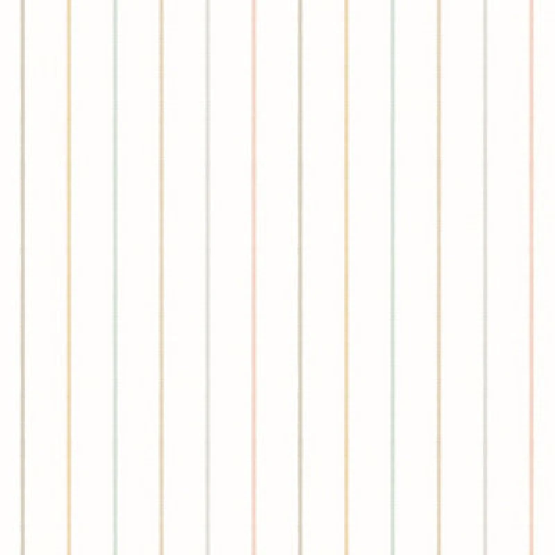 Image of Hoopla Walls Scallop Stripe - Linen & Straw Mix 10M Wallpaper