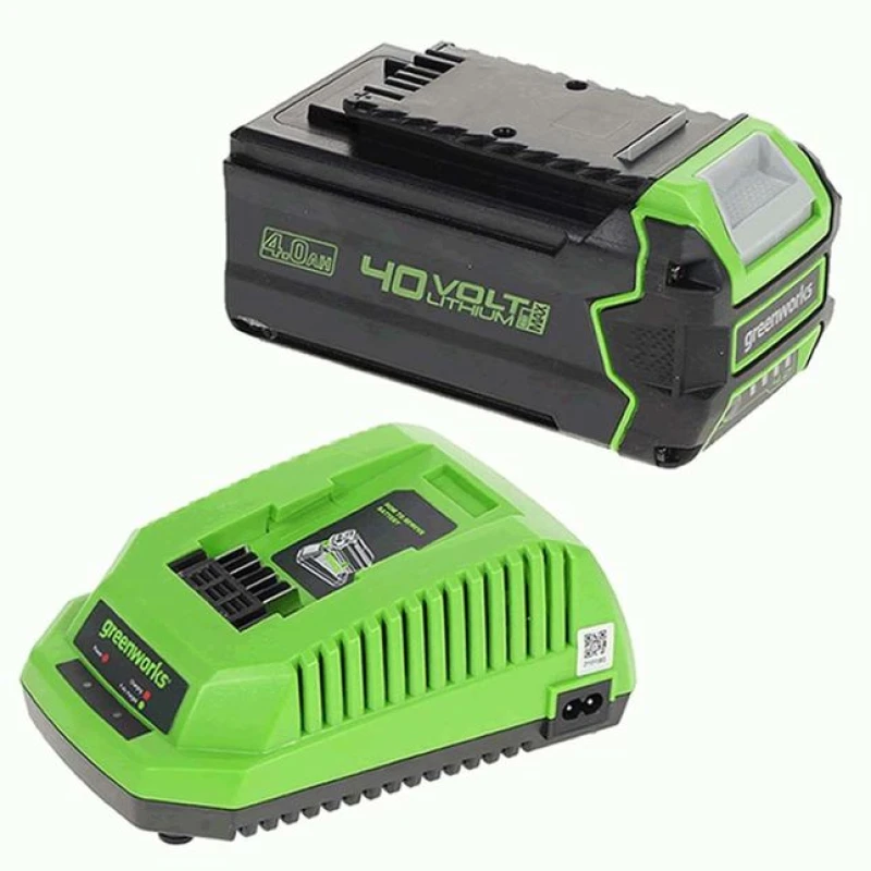 Image of Greenworks GWGSK40B4 40v Cordless Battery 4ah and Standard Charger GSK40B4 Battery Amp Hours: 4ah