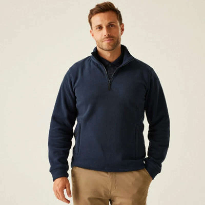 Image of Regatta Mens Thor Overhead Quarter Zip Warm Fleece Jackets 3XL- Chest 49-51' (124.5-129.5cm) Navy TRA510-NAV-3XL