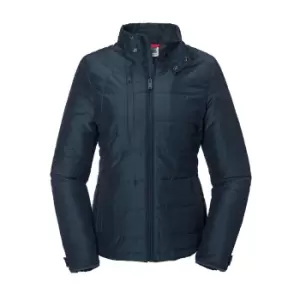 Image of Russell Womens/Ladies Cross Padded Jacket (XS) (French Navy)