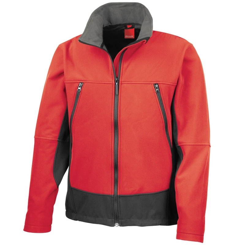 Image of Result Result Men Activity Soft Shell Jacket in Red Size: Small Red S Male 5063470682676