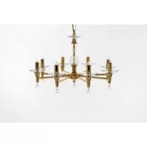 Image of Impex San Marino Gold 8 Arm Chandelier