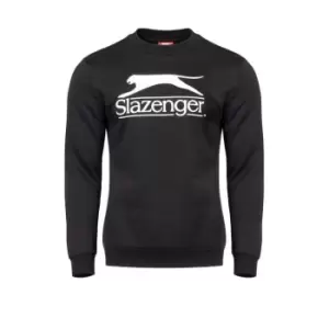 Image of Slazenger Large Logo Crew Sweatshirt Mens - Black