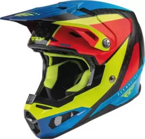 Image of FLY Racing Formula Carbon Prime Motocross Helmet, red-blue-yellow, Size S, red-blue-yellow, Size S