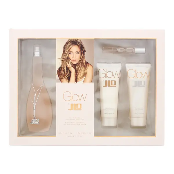 Image of Jennifer Lopez Glow 4 Piece Gift Set: Eau de Toilette 100ml - Body Lotion 75ml - Shower Gel 75ml - Rollerball Eau de Toilette 7ml