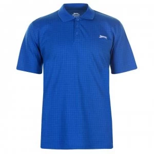 Image of Slazenger Check Golf Polo Mens - Blue