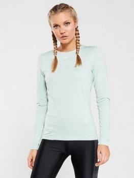 Image of Nike Pro Training Cool Ls Mesh Top - Pistachio , Pistachio, Size XL, Women