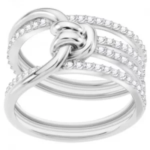Image of Ladies Swarovski Silver Plated Lifelong Ring Size Q.5