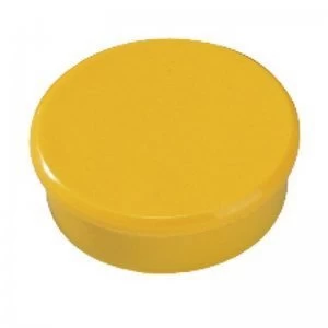 Image of Bi-Office Round Magnets 10mm Yellow PK10