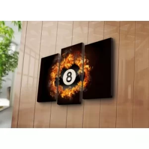 Image of 3PATK-71 Multicolor Decorative Canvas Painting (3 Pieces)