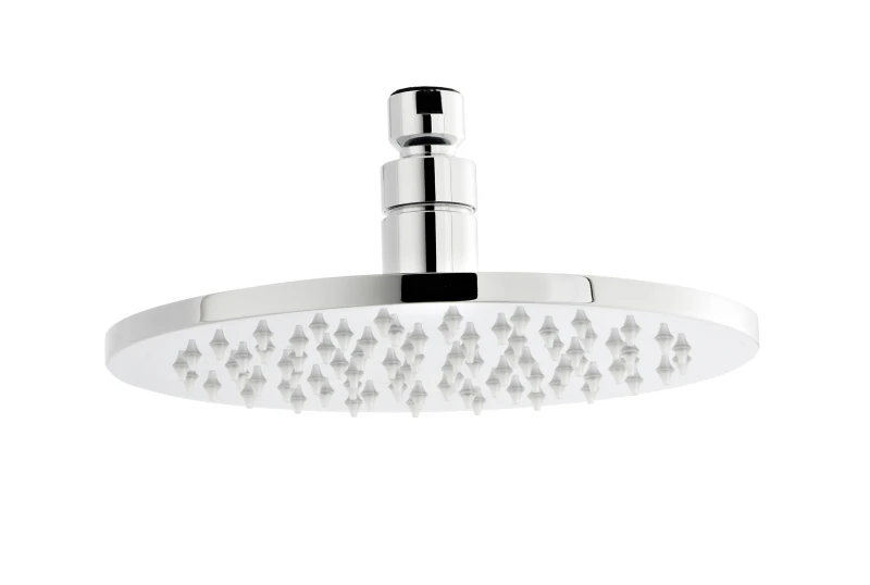 Image of Balterley Round LED Fixed Shower Head Chrome 200mm in Silver Silver Unisex