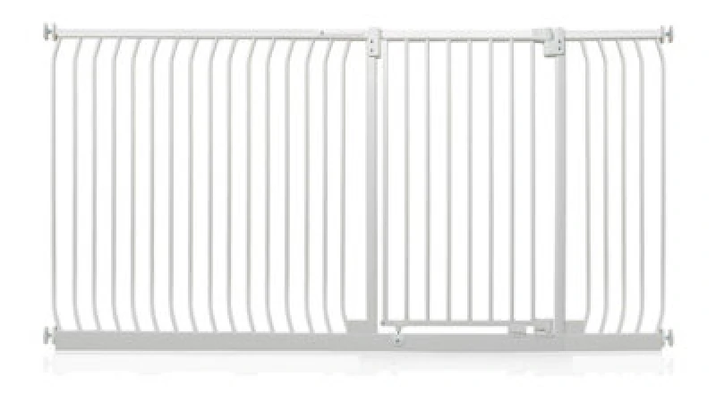 Image of Safetots Extra Tall Elite Safety Gate, 198Cm - 207Cm, Matt White, Extra Tall 96.8Cm In Height, Pressure Fit Stair Gate