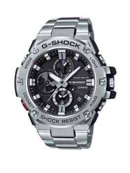 Image of Casio G-Shock G-Steel Radio Controlled Solar Stainless Steel Chronograph Dial Stainless Steel Bracelet Mens Watch, One Colour, Men