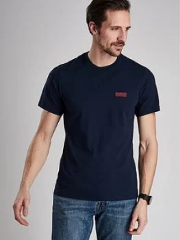 Image of Barbour International Small Logo Slim Fit T-Shirt - Navy Size M Men