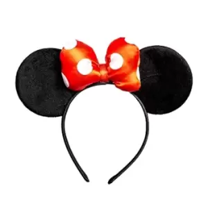 Image of Disney Minnie Mouse Red, Black & white Polka Dot Bow Headband V700050L.PH