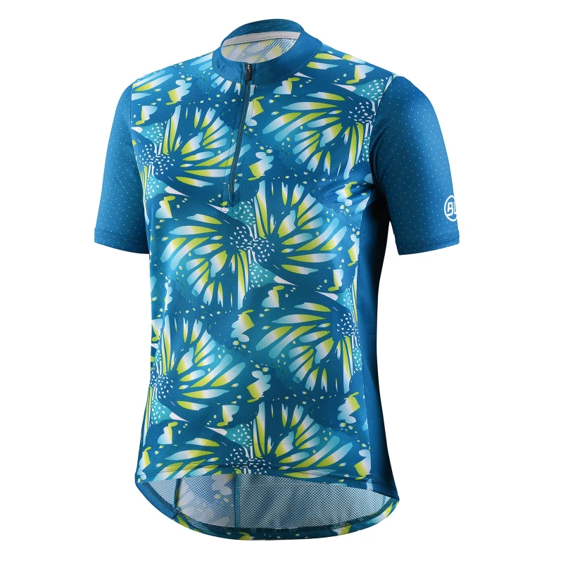 Image of Bicycle Line Womens Dalia Short Sleeve UPF 30+ Loose Fit Cycling Jersey Turquoise female 8 (XS)