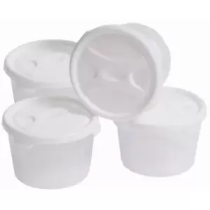 Image of Handy Pots Food Storage Set White Pack 4 - 12379 - Wham