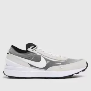 Image of Nike White & Grey Waffle One Youth Trainers