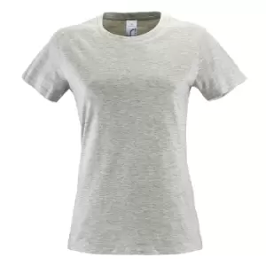 Image of SOLS Womens/Ladies Regent Short Sleeve T-Shirt (M) (Ash)