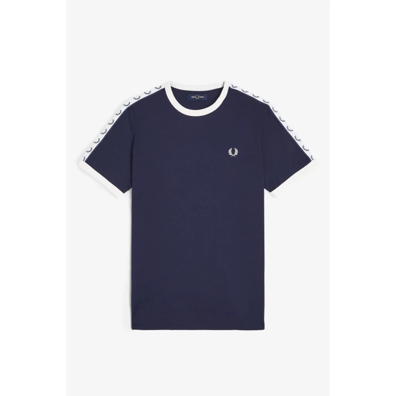 Image of Fred Perry Tape Tee Carbon Blue 266 male S