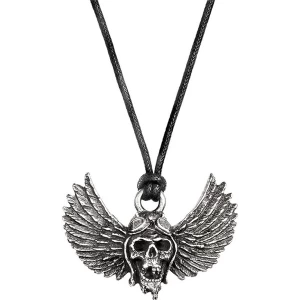 Image of Airbourne Winged Skull Necklace