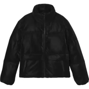 Image of Calvin Klein Jeans Faux Suede Wide Puffer - Black