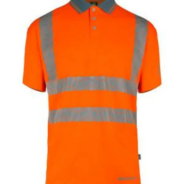 Image of Beeswift Envirowear High Visibility Short Sleeve Polo Shirt BSW40097 BSW40097
