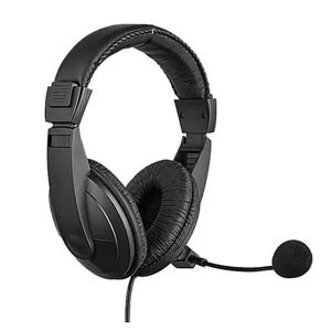 Image of Sandberg USB Headset with Boom Mic, 40mm Drivers, In-Line Volume Controls, 5 Year Warranty
