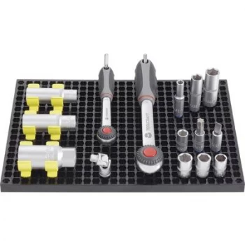 Image of TOOLCRAFT 553943 Lochplatten-Set 2 piece. + 80 Piece. Accessories (L x W) 194mm x 278mm 1 Set