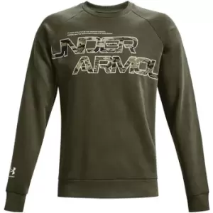 Image of Under Armour Rival Fleece Camo Sweatshirt Mens - Green