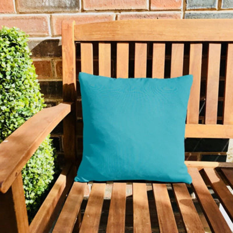 Image of rucomfy Beanbags Rucomfy Indoor Or Outdoor Cushion 45X45Cm - Turquoise Water-Resistant Scatter Pillow For Garden, Patio & Home